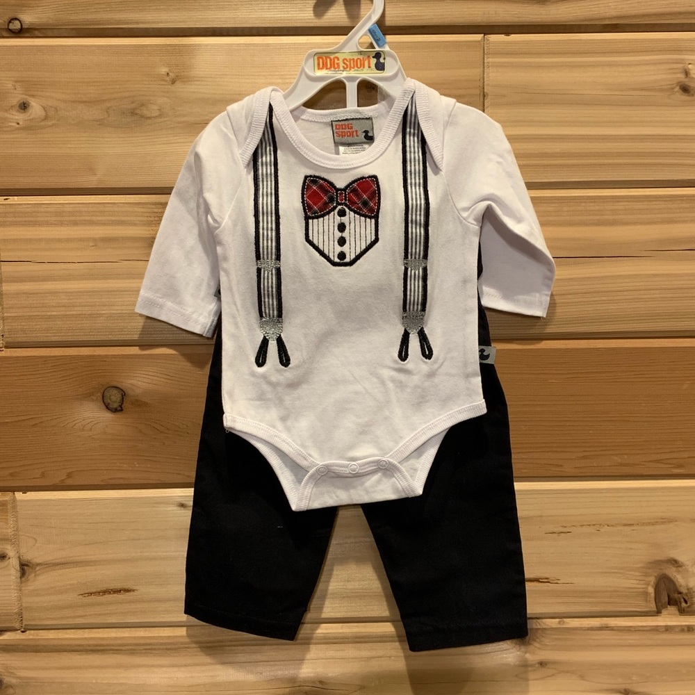 Boy’s Suspender Onesie with Pants